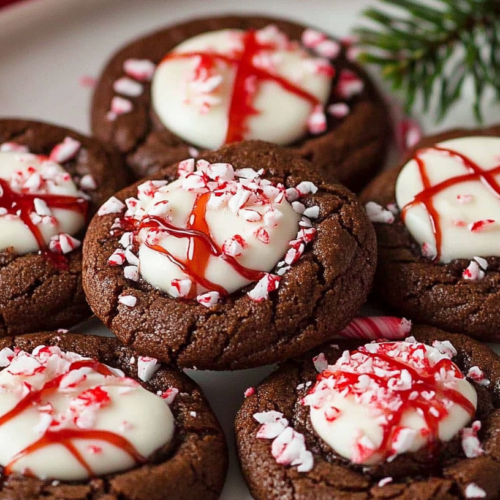 Peppermint Hot Chocolate Cookies