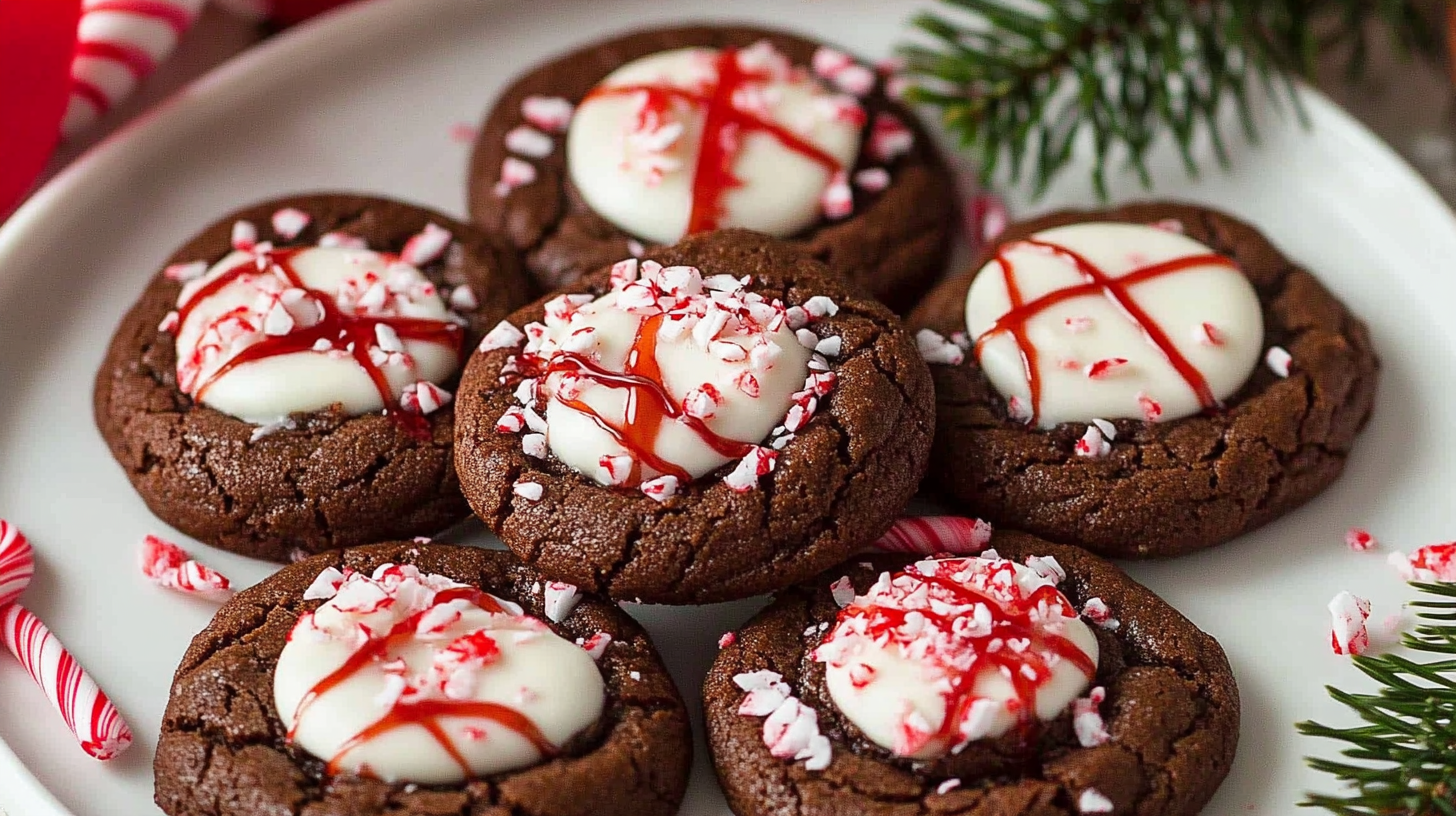 Peppermint Hot Chocolate Cookies