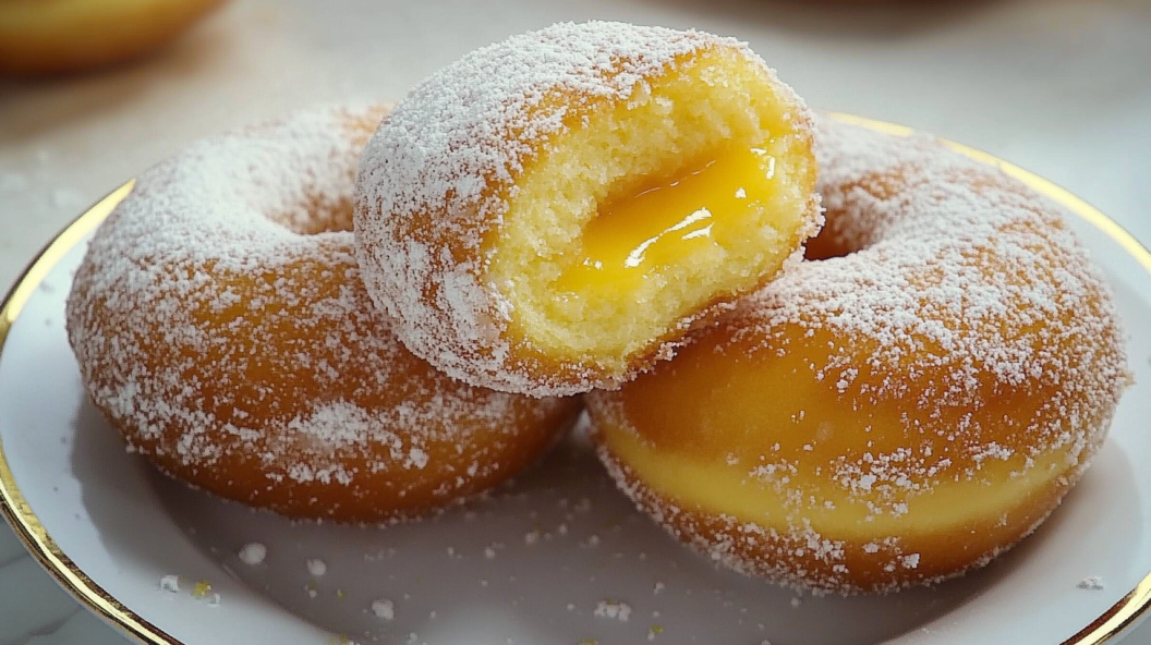 Lemon Filled Doughnuts