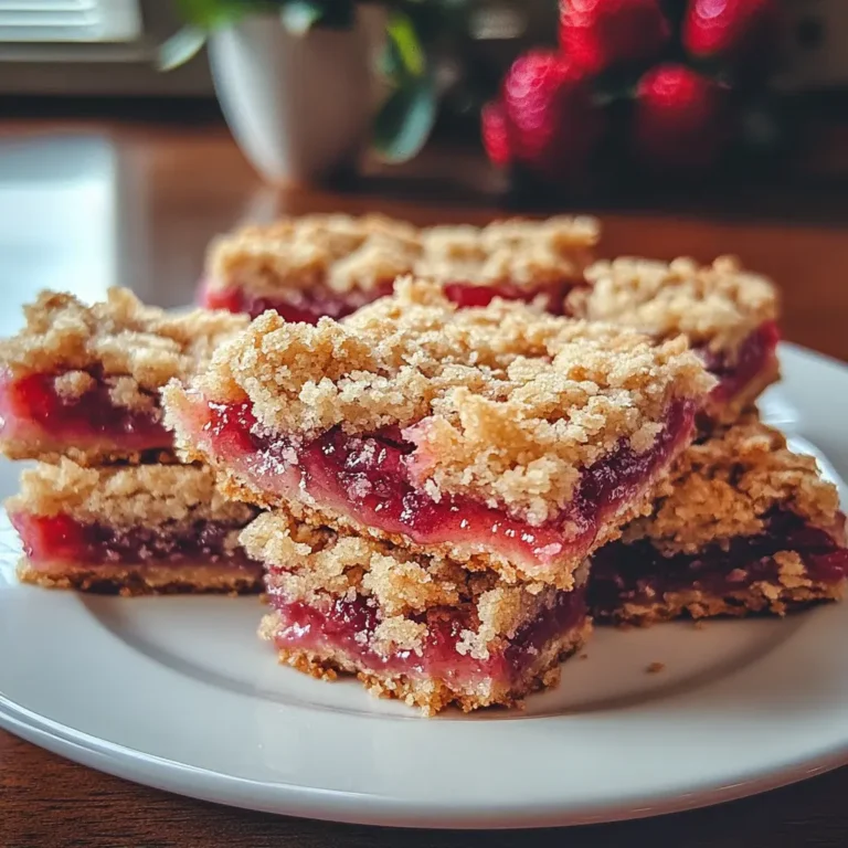 Strawberry Rhubarb Crumb Bars Recipe